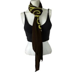 NWOT Unbranded Hawaiian Polynesian Indigenous Dye Geometric Abstract Scarf